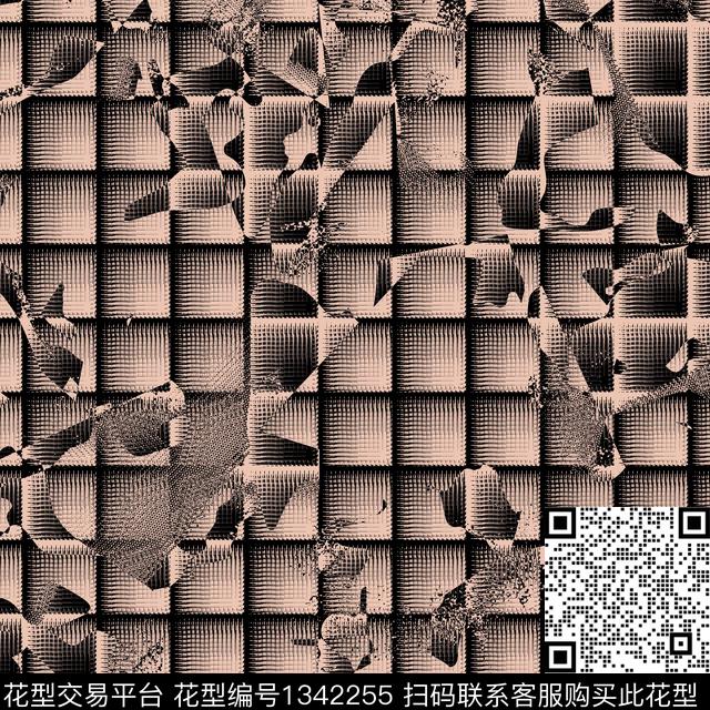 纸印花几何抽象男装传统印花华亿平台下载（图片编号: 1342255） - 瓦栏（Walan）