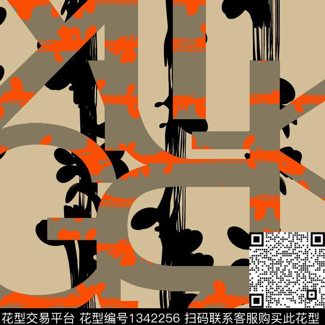 纸印花几何抽象男装传统印花华亿平台下载（图片编号: 1342256） - 瓦栏（Walan）