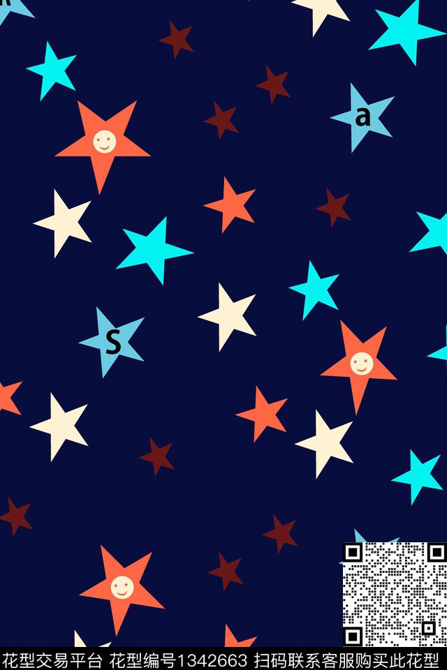 字母童装几何传统印花华亿平台下载（图片编号: 1342663） - 瓦栏（Walan）