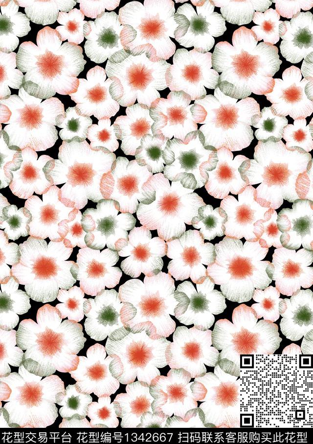 女装花卉大牌风传统印花华亿平台下载（图片编号: 1342667） - 瓦栏（Walan）