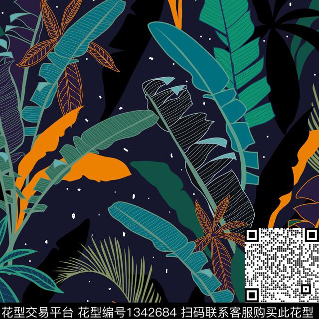 花卉春夏华亿平台大牌风传统印花华亿平台下载（图片编号: 1342684） - 瓦栏（Walan）