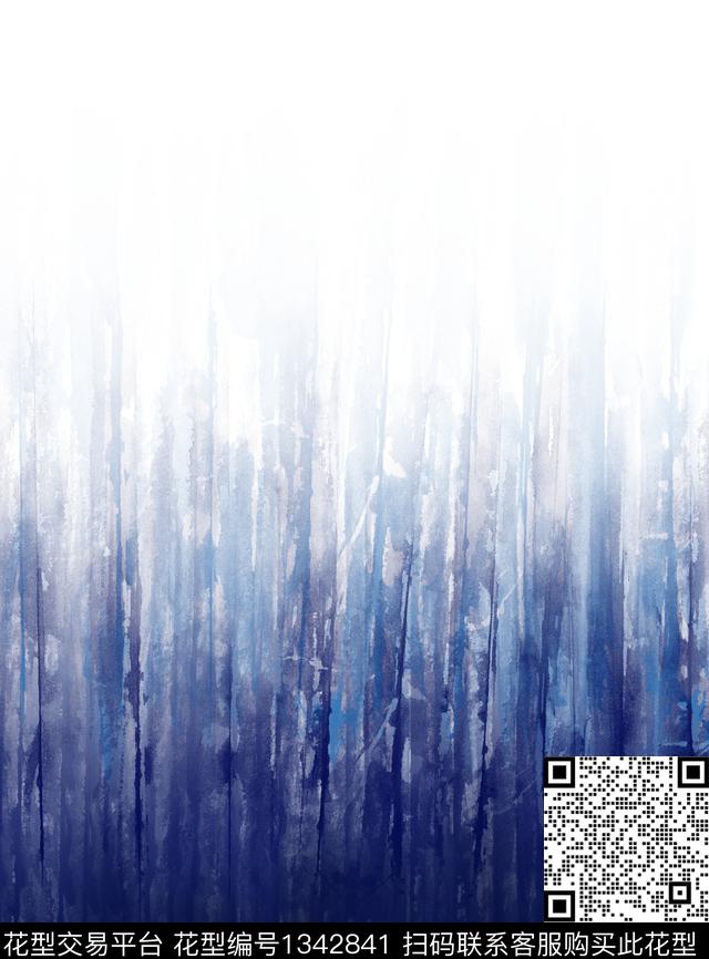 渐变定位花笔触数码印花华亿平台下载（图片编号: 1342841） - 瓦栏（Walan）