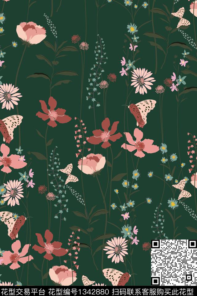 大牌风休闲绿植树叶传统印花华亿平台下载（图片编号: 1342880） - 瓦栏（Walan）