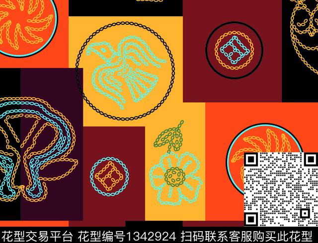 趋势华亿平台民族风大牌风传统印花华亿平台下载（图片编号: 1342924） - 瓦栏（Walan）