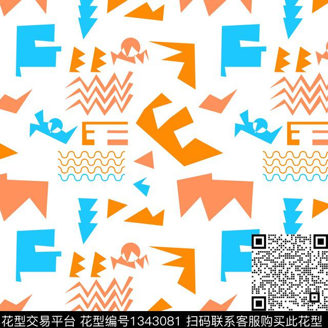 纸印花几何大牌风传统印花华亿平台下载（图片编号: 1343081） - 瓦栏（Walan）