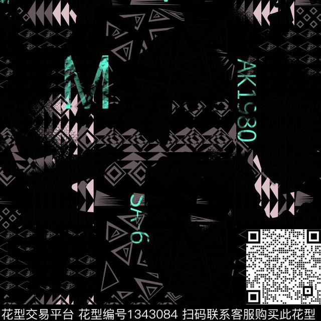 纸印花几何抽象男装传统印花华亿平台下载（图片编号: 1343084） - 瓦栏（Walan）