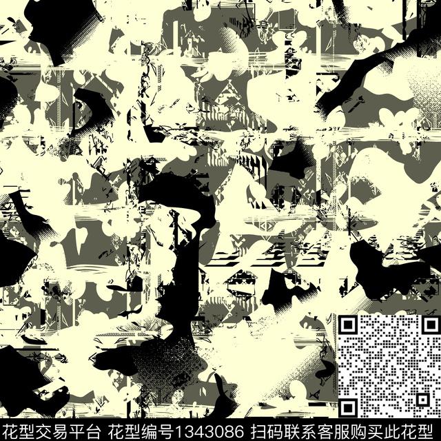 纸印花几何抽象男装传统印花华亿平台下载（图片编号: 1343086） - 瓦栏（Walan）