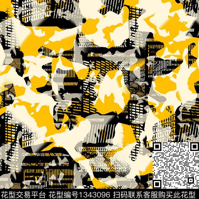 纸印花几何抽象男装传统印花华亿平台下载（图片编号: 1343096） - 瓦栏（Walan）