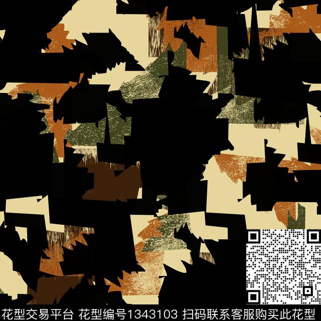 纸印花几何抽象男装传统印花华亿平台下载（图片编号: 1343103） - 瓦栏（Walan）