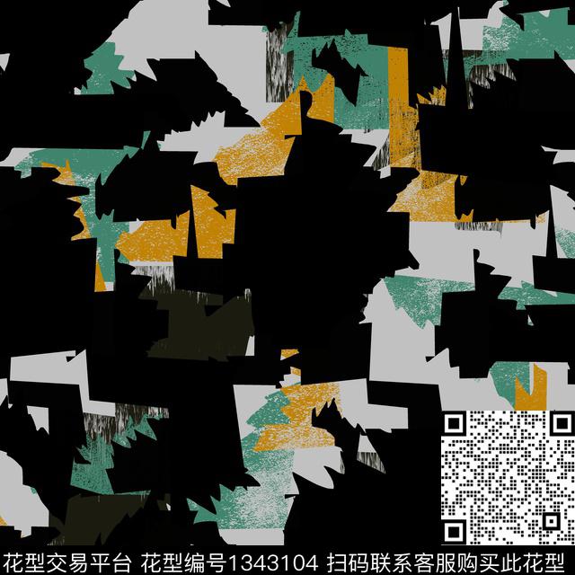 纸印花几何抽象男装传统印花华亿平台下载（图片编号: 1343104） - 瓦栏（Walan）