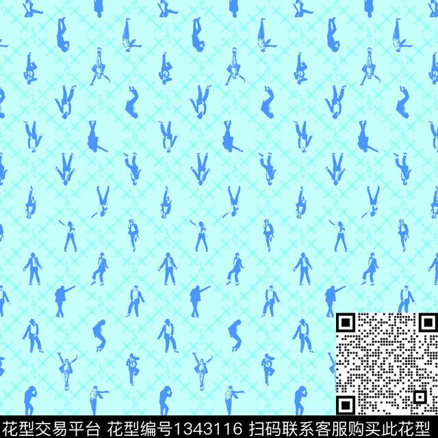 插画趋势华亿平台线条数码印花华亿平台下载（图片编号: 1343116） - 瓦栏（Walan）