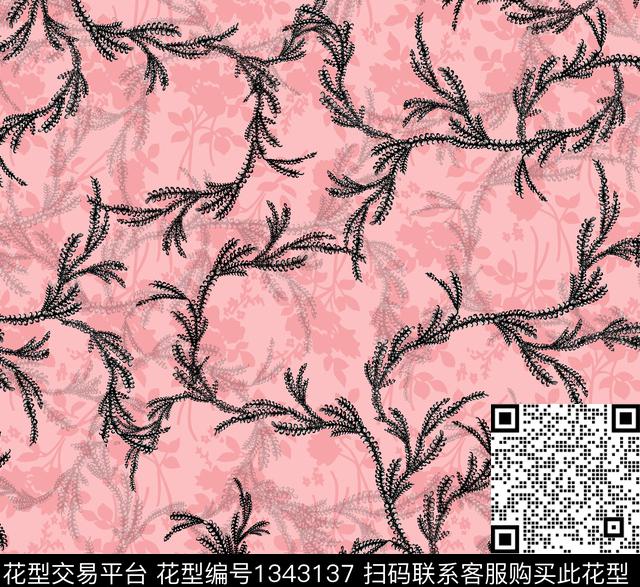 花卉大牌风传统印花华亿平台下载（图片编号: 1343137） - 瓦栏（Walan）