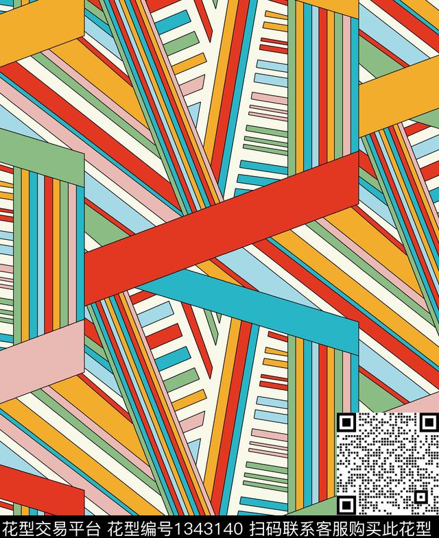 几何大牌风传统印花华亿平台下载（图片编号: 1343140） - 瓦栏（Walan）