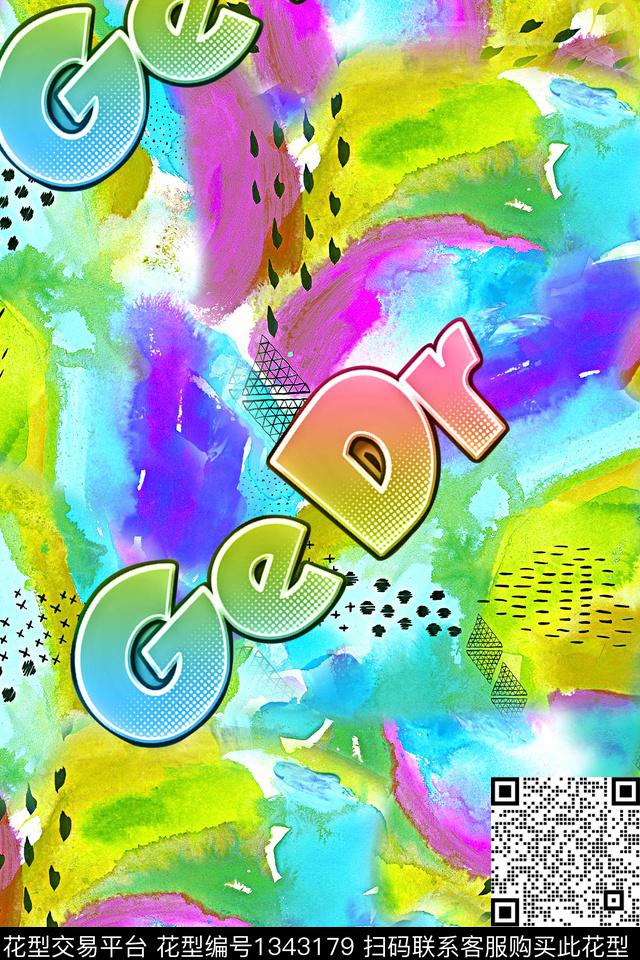 字母泳装华亿平台扎染华亿平台数码印花华亿平台下载（图片编号: 1343179） - 瓦栏（Walan）