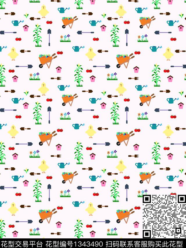 趋势华亿平台童装大牌风传统印花华亿平台下载（图片编号: 1343490） - 瓦栏（Walan）