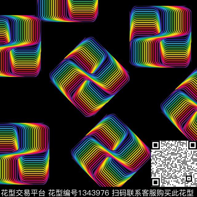 渐变休闲彩虹传统印花华亿平台下载（图片编号: 1343976） - 瓦栏（Walan）