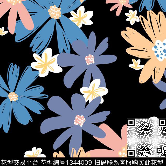 花卉手绘花卉原创传统印花华亿平台下载（图片编号: 1344009） - 瓦栏（Walan）