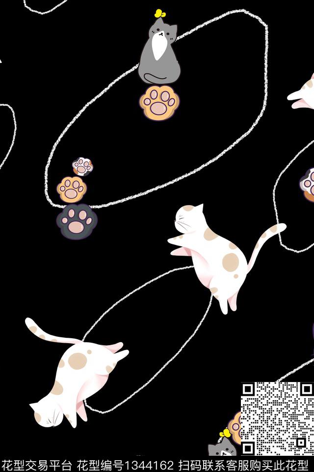 童装猫趣味数码印花华亿平台下载（图片编号: 1344162） - 瓦栏（Walan）