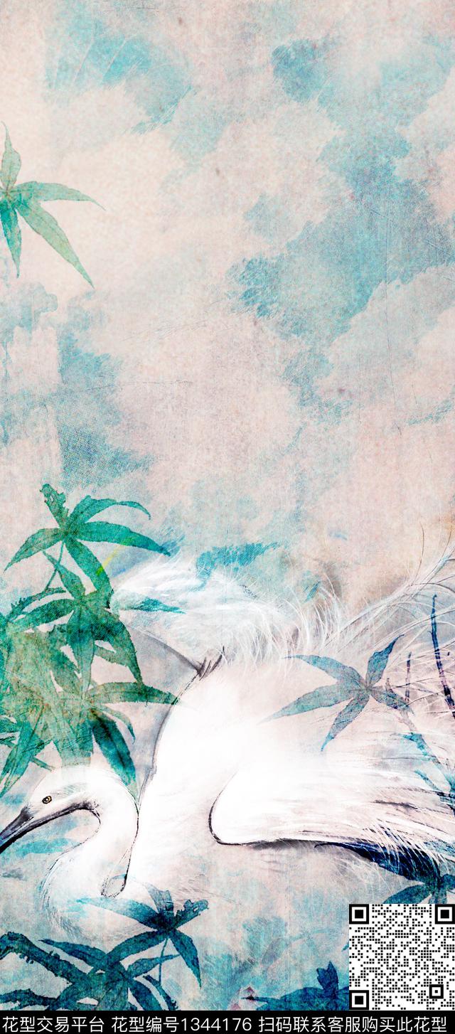 旗袍真丝女装定位数码印花华亿平台下载（图片编号: 1344176） - 瓦栏（Walan）