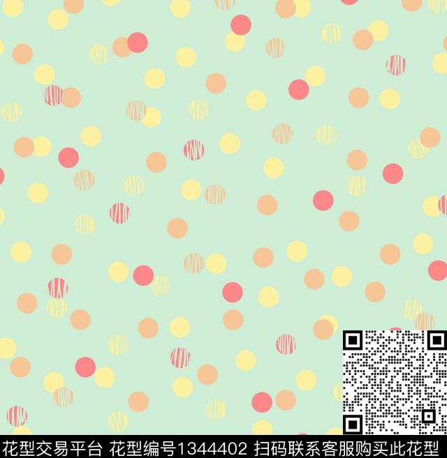 几何圆形波点传统印花华亿平台下载（图片编号: 1344402） - 瓦栏（Walan）