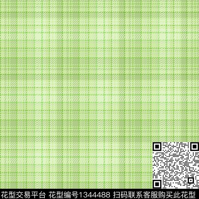 几何绿植树叶格子传统印花华亿平台下载（图片编号: 1344488） - 瓦栏（Walan）