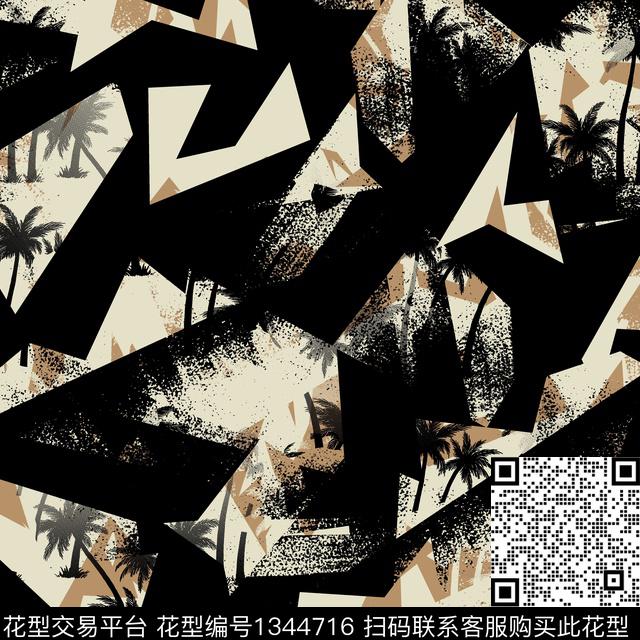 几何趋势华亿平台纸印花传统印花华亿平台下载（图片编号: 1344716） - 瓦栏（Walan）