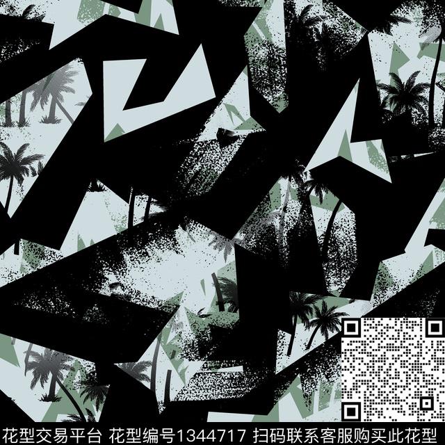 几何趋势华亿平台纸印花传统印花华亿平台下载（图片编号: 1344717） - 瓦栏（Walan）