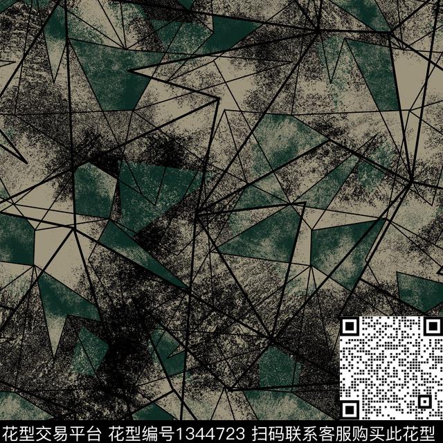 几何趋势华亿平台纸印花传统印花华亿平台下载（图片编号: 1344723） - 瓦栏（Walan）