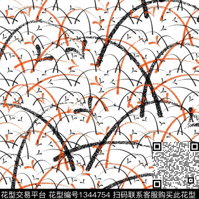 趋势华亿平台纸印花抽象男装传统印花华亿平台下载（图片编号: 1344754） - 瓦栏（Walan）