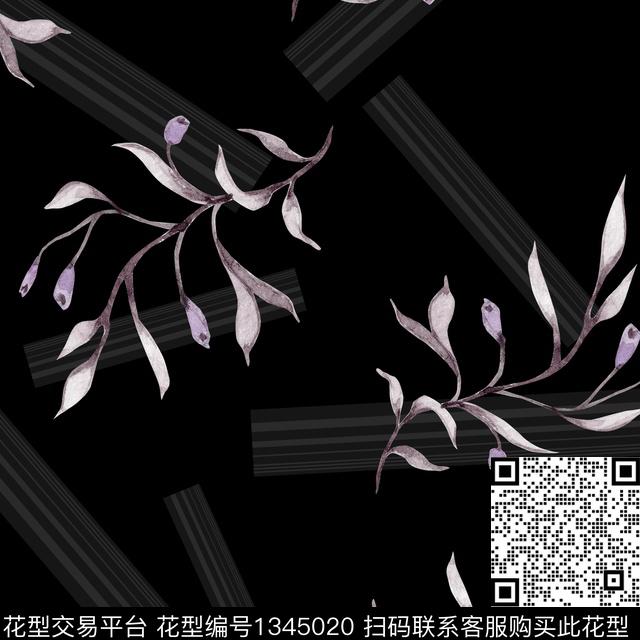 绿植树叶数码华亿平台花卉数码印花华亿平台下载（图片编号: 1345020） - 瓦栏（Walan）