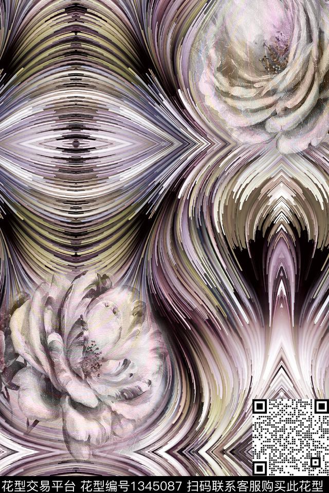 肌理纹理炫彩数码印花华亿平台下载（图片编号: 1345087） - 瓦栏（Walan）