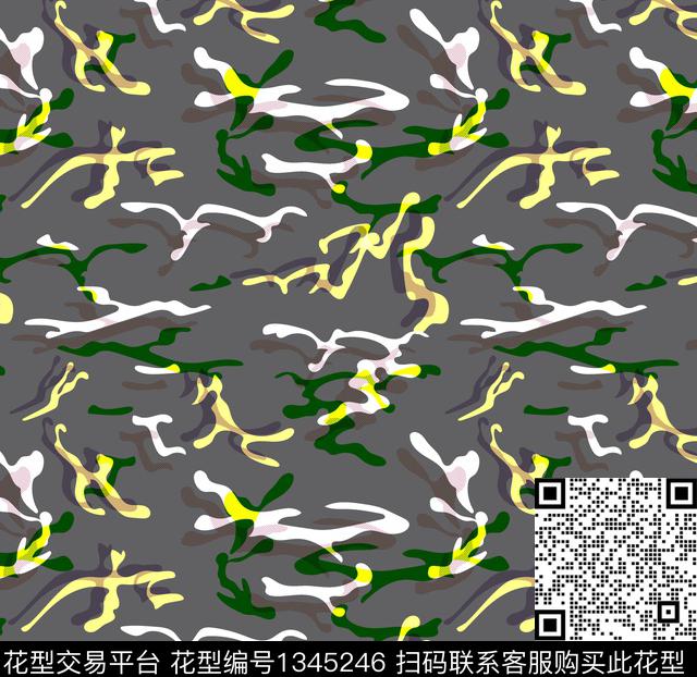 男装迷彩抽象传统印花华亿平台下载（图片编号: 1345246） - 瓦栏（Walan）