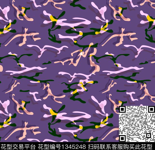 男装迷彩抽象传统印花华亿平台下载（图片编号: 1345248） - 瓦栏（Walan）