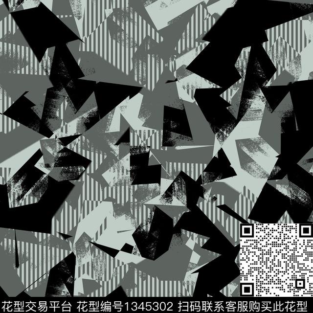 几何趋势华亿平台纸印花传统印花华亿平台下载（图片编号: 1345302） - 瓦栏（Walan）