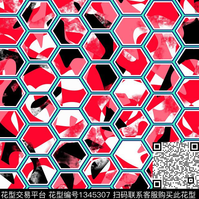 几何趋势华亿平台纸印花传统印花华亿平台下载（图片编号: 1345307） - 瓦栏（Walan）