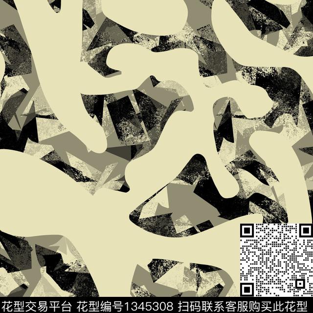 几何趋势华亿平台纸印花传统印花华亿平台下载（图片编号: 1345308） - 瓦栏（Walan）