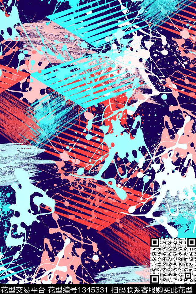 抽象男装家居服户外传统印花华亿平台下载（图片编号: 1345331） - 瓦栏（Walan）