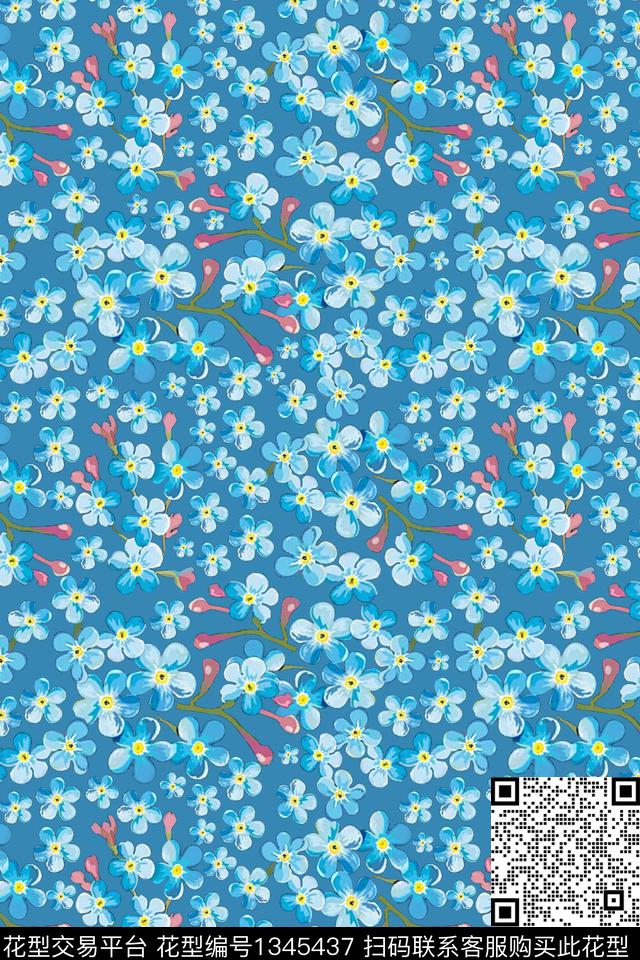 时尚小碎花数码印花华亿平台下载（图片编号: 1345437） - 瓦栏（Walan）