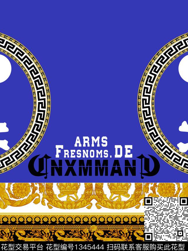 几何宫廷风大牌风传统印花华亿平台下载（图片编号: 1345444） - 瓦栏（Walan）