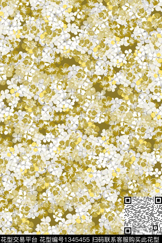 花卉大牌风小碎花数码印花华亿平台下载（图片编号: 1345455） - 瓦栏（Walan）