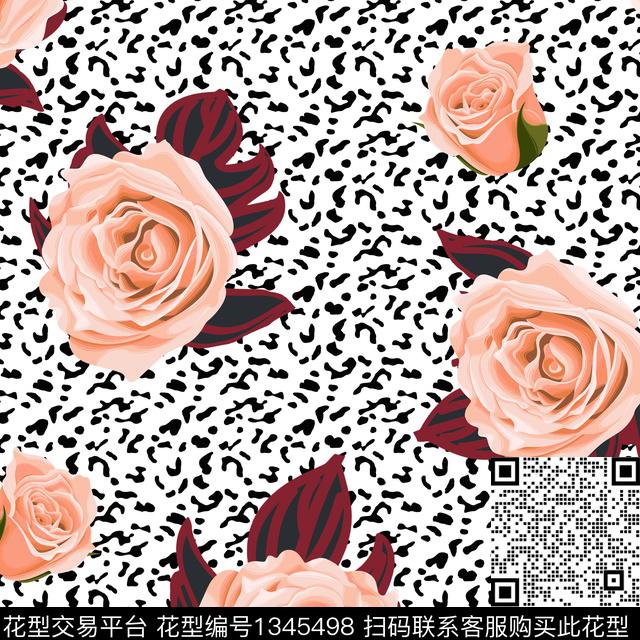 数码华亿平台花卉大牌风数码印花华亿平台下载（图片编号: 1345498） - 瓦栏（Walan）