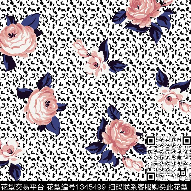 数码华亿平台花卉大牌风数码印花华亿平台下载（图片编号: 1345499） - 瓦栏（Walan）