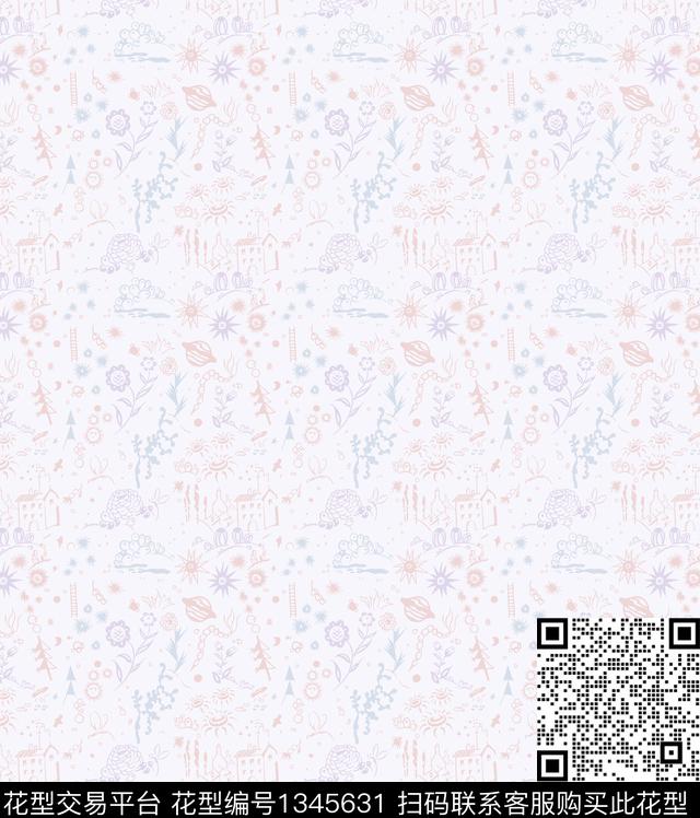 小清新趣味小碎花传统印花华亿平台下载（图片编号: 1345631） - 瓦栏（Walan）