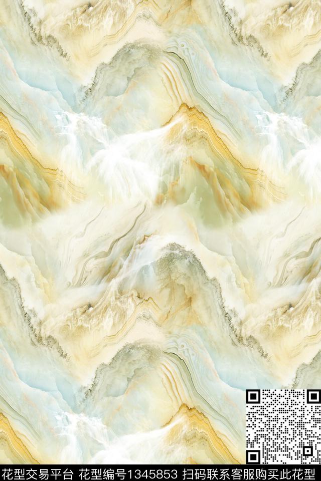 山峰国画风景景观数码印花华亿平台下载（图片编号: 1345853） - 瓦栏（Walan）