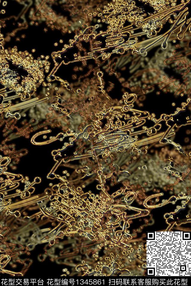 抽象男装家居服户外数码印花华亿平台下载（图片编号: 1345861） - 瓦栏（Walan）