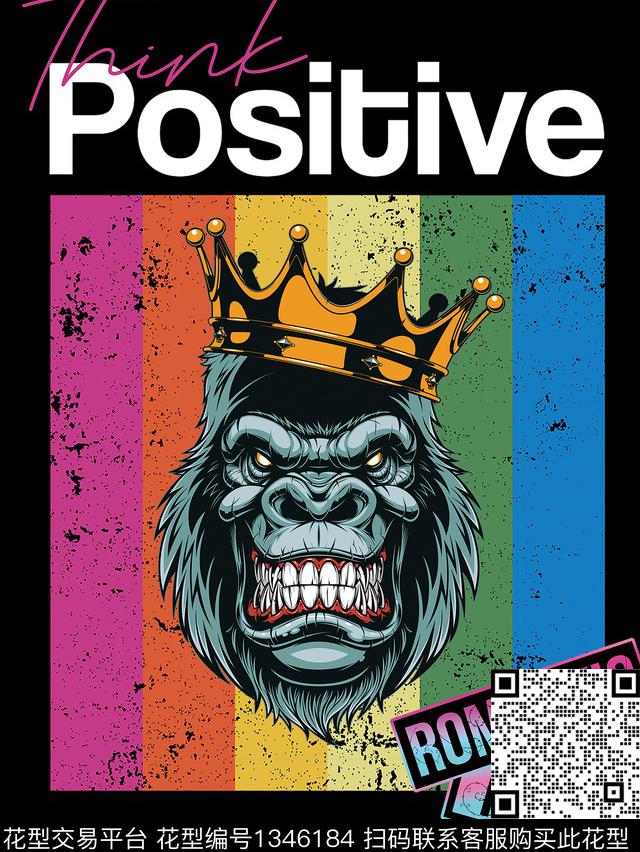 豹纹大牌风卡通数码印花华亿平台下载（图片编号: 1346184） - 瓦栏（Walan）