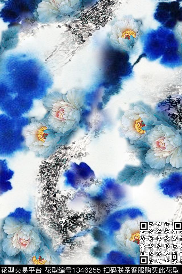 旗袍香云纱中国风数码印花华亿平台下载（图片编号: 1346255） - 瓦栏（Walan）