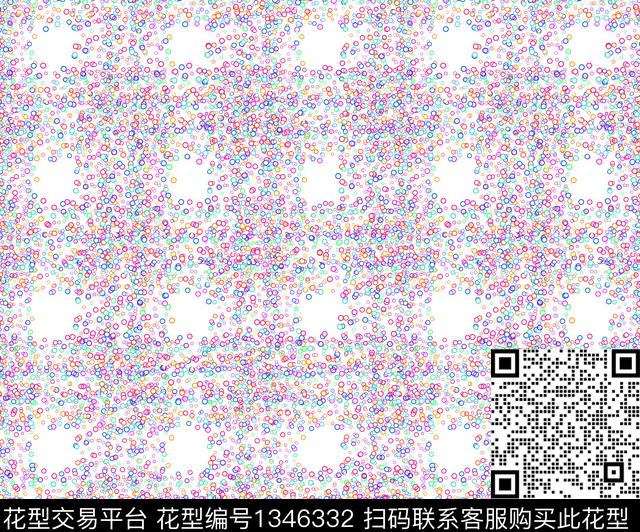 几何格子圆形数码印花华亿平台下载（图片编号: 1346332） - 瓦栏（Walan）