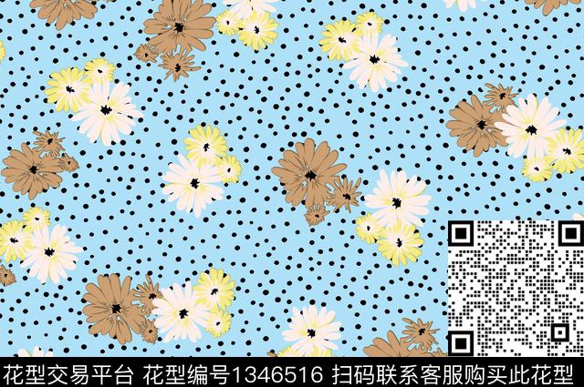 花卉大牌风欧美传统印花华亿平台下载（图片编号: 1346516） - 瓦栏（Walan）