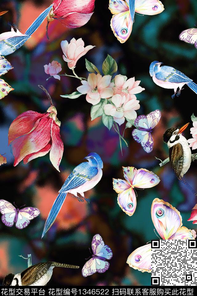 旗袍年轻女性香云纱数码印花华亿平台下载（图片编号: 1346522） - 瓦栏（Walan）